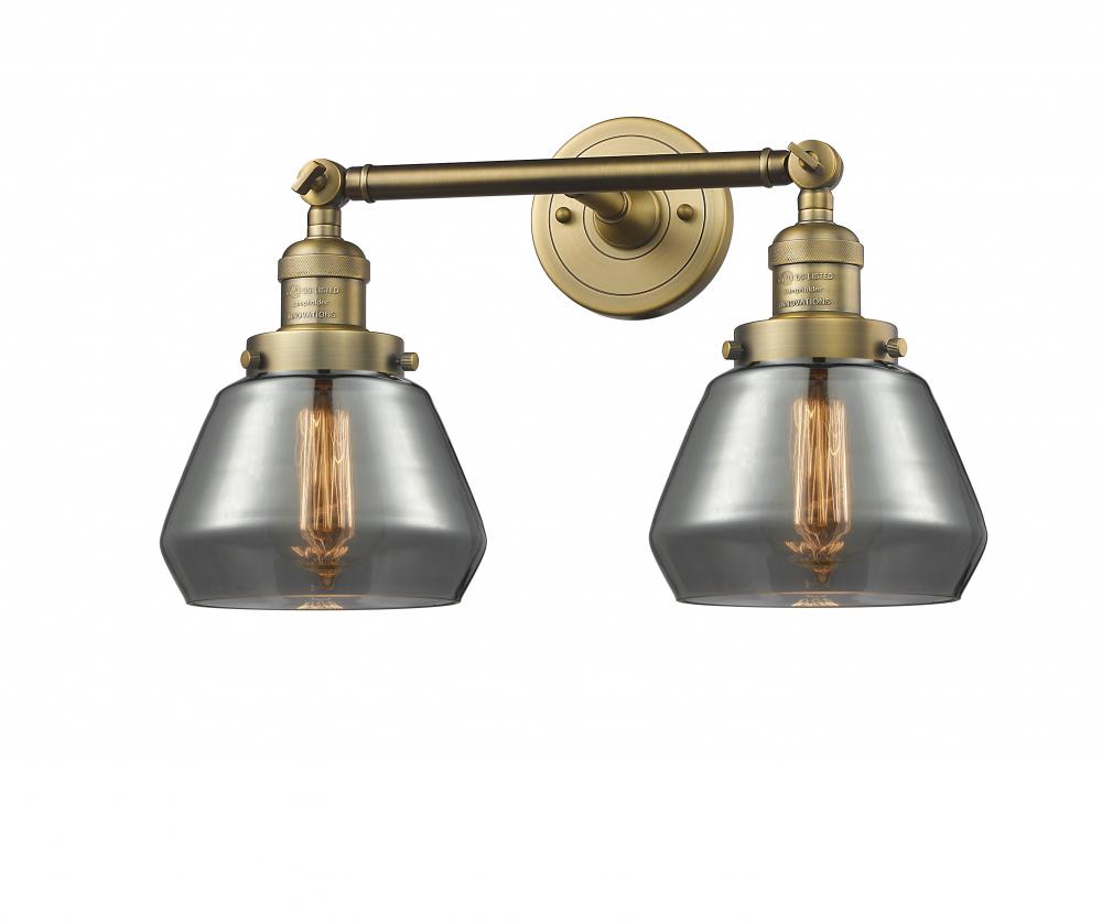 Fulton - 2 Light - 17 inch - Brushed Brass - Bath Vanity Light