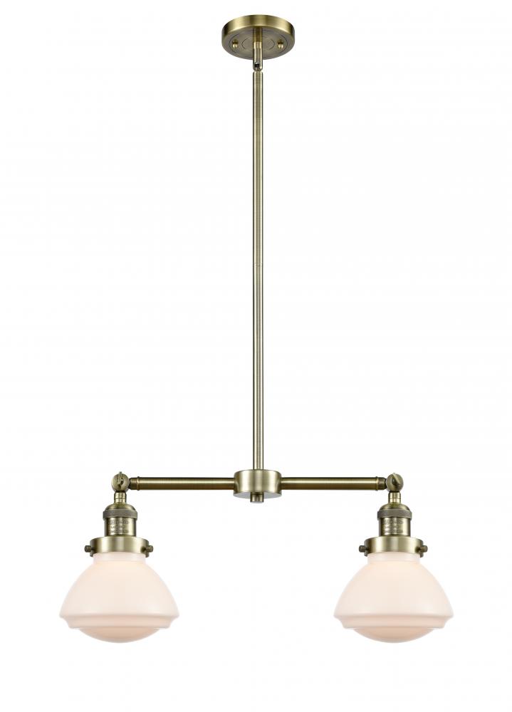 Olean - 2 Light - 22 inch - Antique Brass - Stem Hung - Island Light