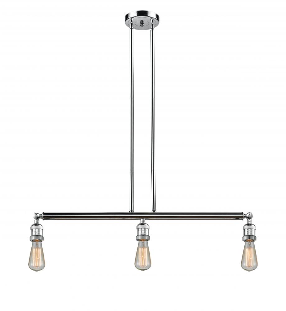 Bare Bulb - 3 Light - 38 inch - Polished Chrome - Stem Hung - Island Light