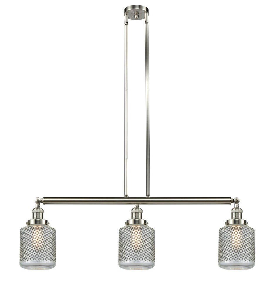 Stanton - 3 Light - 39 inch - Brushed Satin Nickel - Stem Hung - Island Light