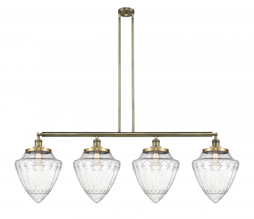 Bullet - 4 Light - 50 inch - Antique Brass - Stem Hung - Island Light