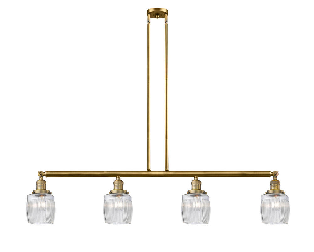 Colton - 4 Light - 50 inch - Brushed Brass - Stem Hung - Island Light