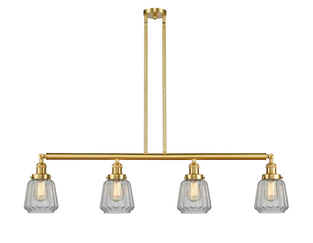 Chatham - 4 Light - 51 inch - Satin Gold - Stem Hung - Island Light