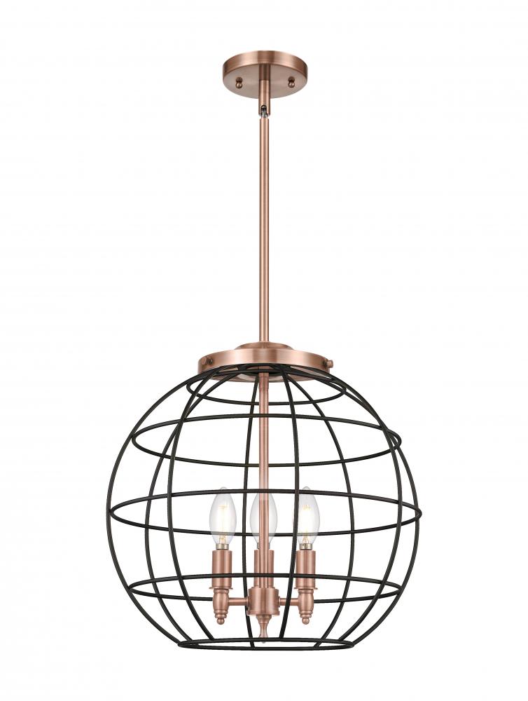 Lake Placid - 3 Light - 16 inch - Antique Copper - Pendant