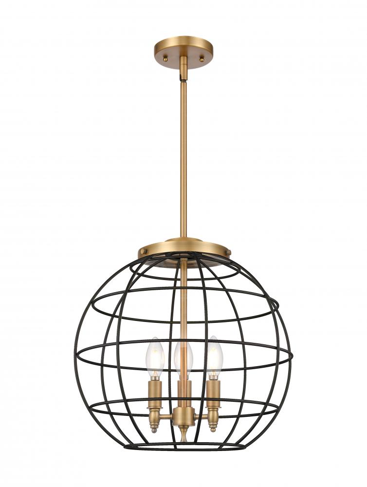 Lake Placid - 3 Light - 16 inch - Brushed Brass - Pendant