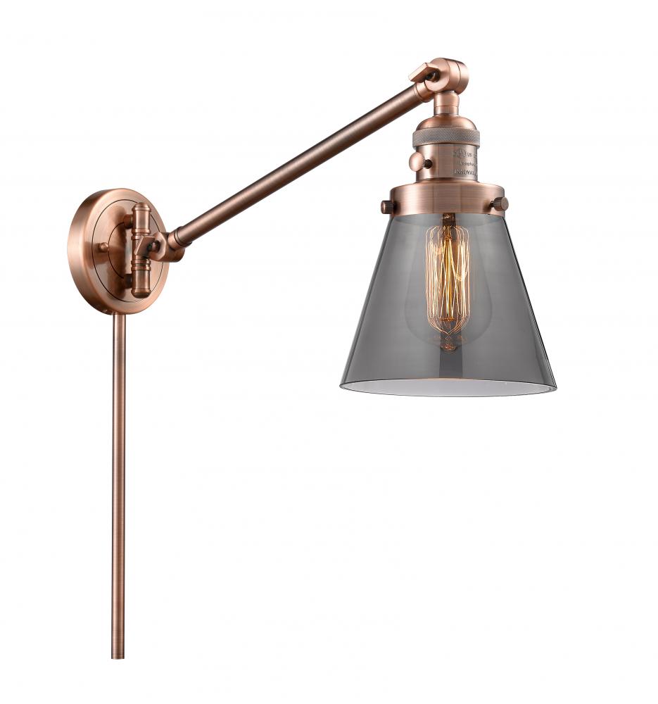 Cone - 1 Light - 8 inch - Antique Copper - Swing Arm