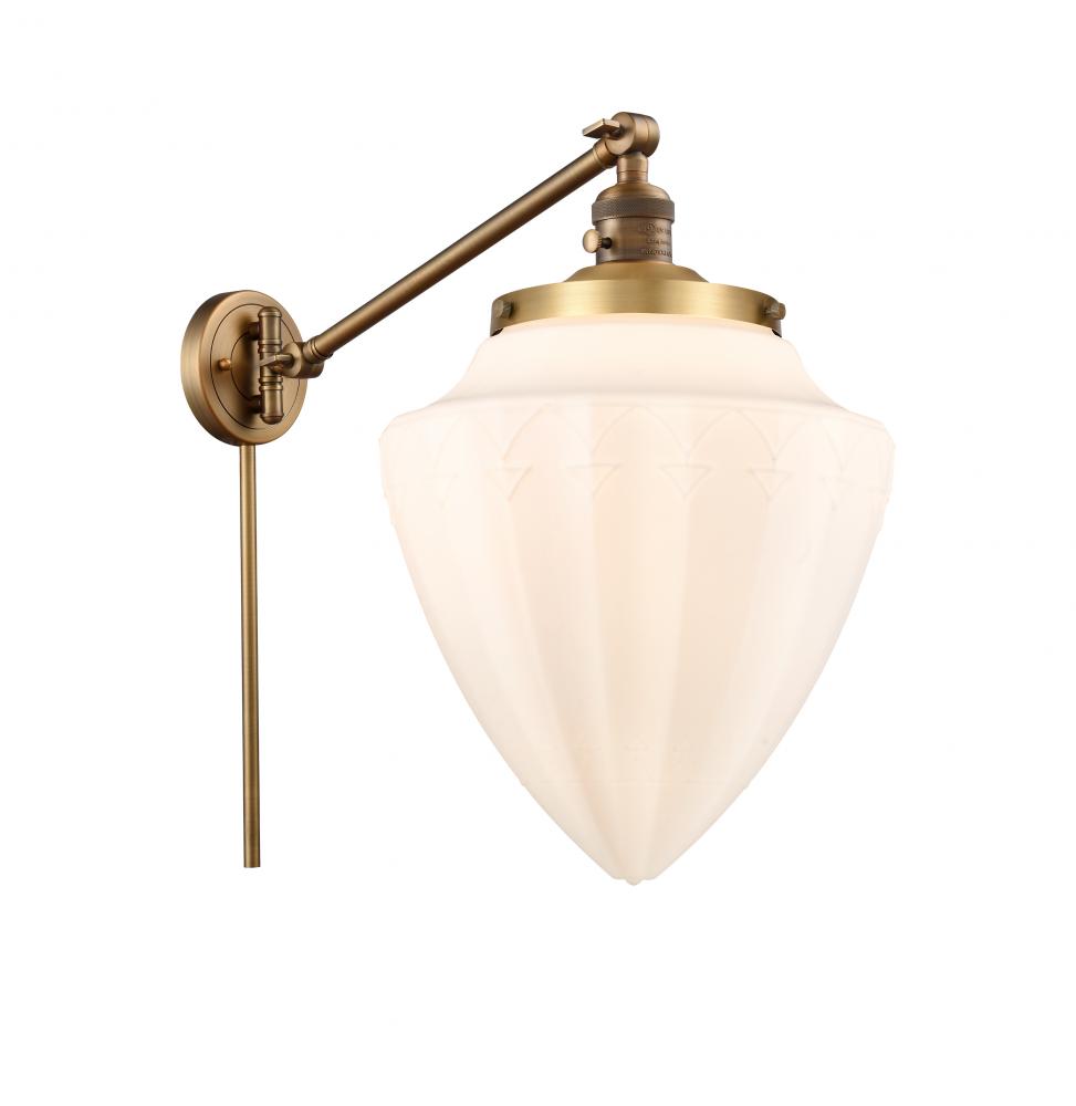 Bullet - 1 Light - 12 inch - Brushed Brass - Swing Arm