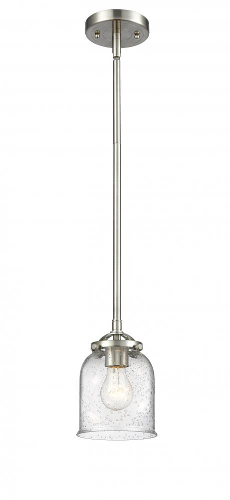 Bell - 1 Light - 5 inch - Brushed Satin Nickel - Cord hung - Mini Pendant