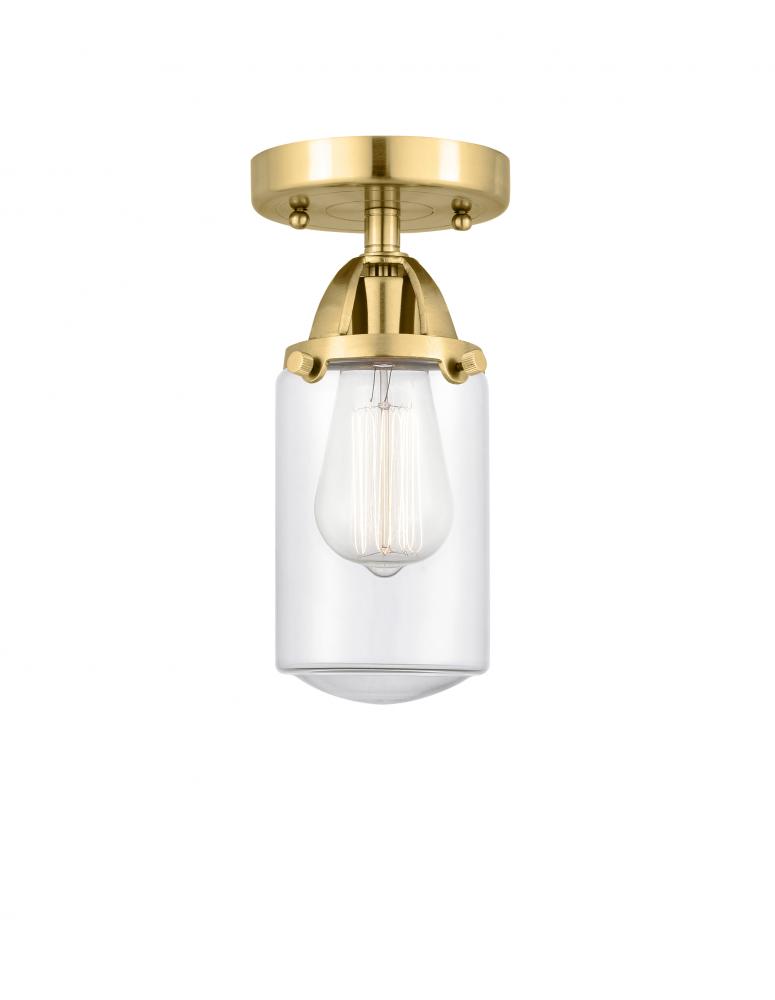 Dover - 1 Light - 5 inch - Satin Gold - Semi-Flush Mount