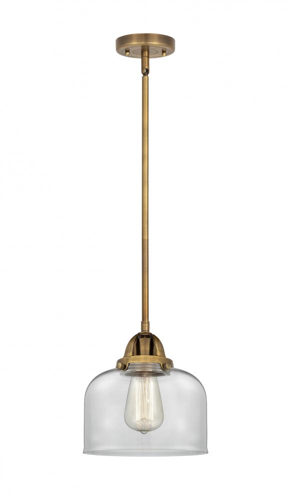 Bell - 1 Light - 8 inch - Brushed Brass - Cord hung - Mini Pendant