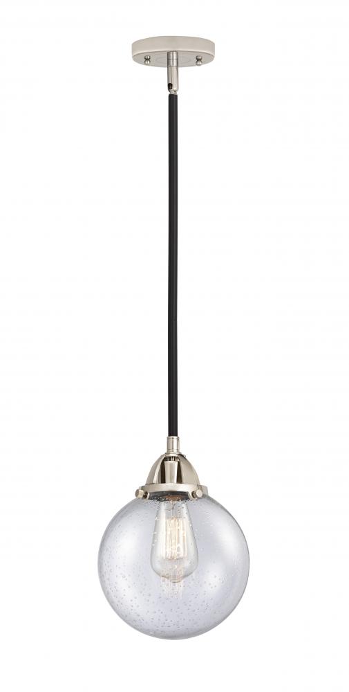 Beacon - 1 Light - 8 inch - Black Polished Nickel - Cord hung - Mini Pendant