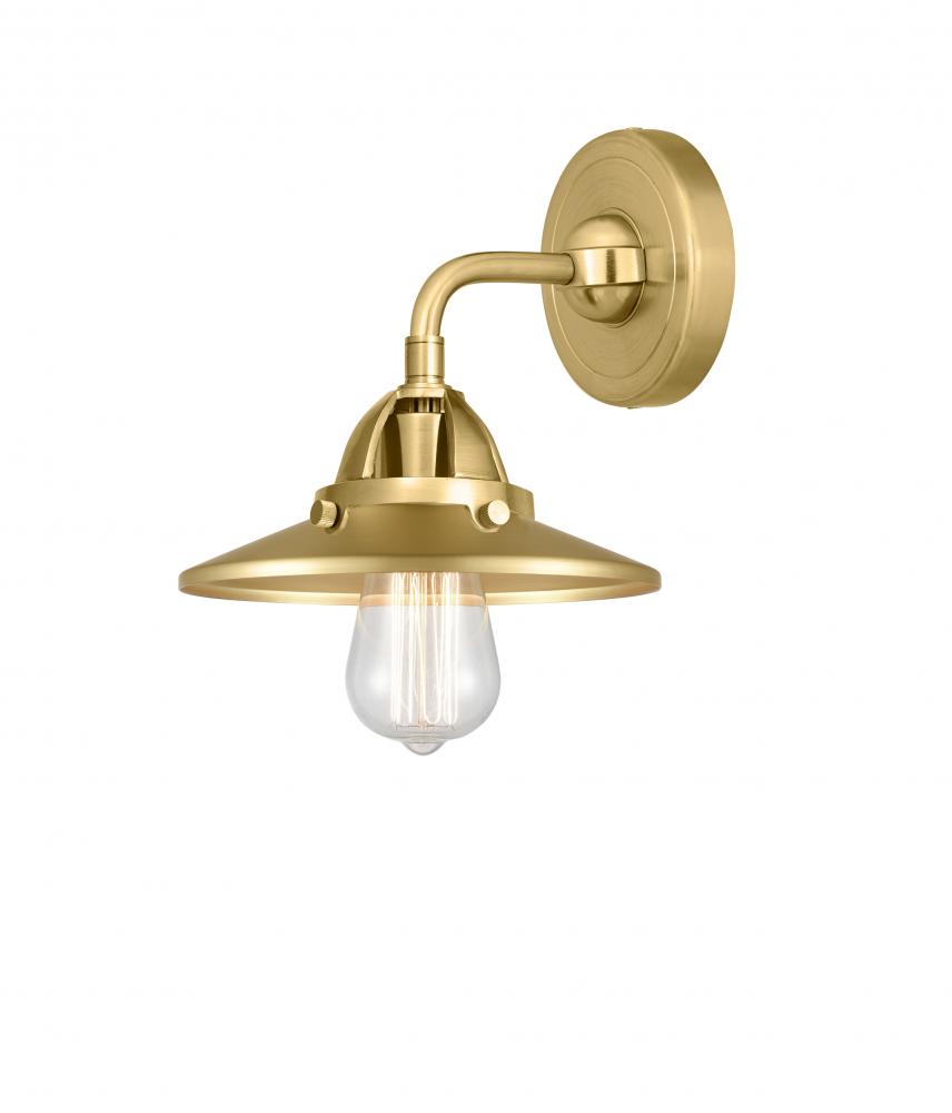 Railroad - 1 Light - 8 inch - Satin Gold - Sconce