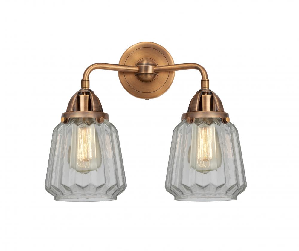 Chatham - 2 Light - 14 inch - Satin Gold - Bath Vanity Light