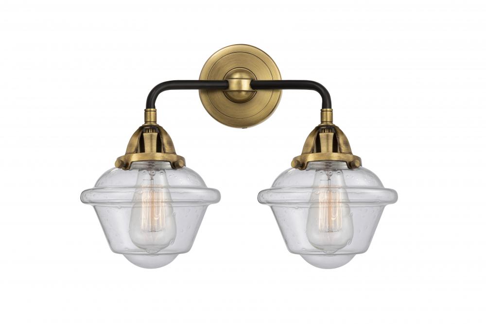 Oxford - 2 Light - 16 inch - Black Antique Brass - Bath Vanity Light