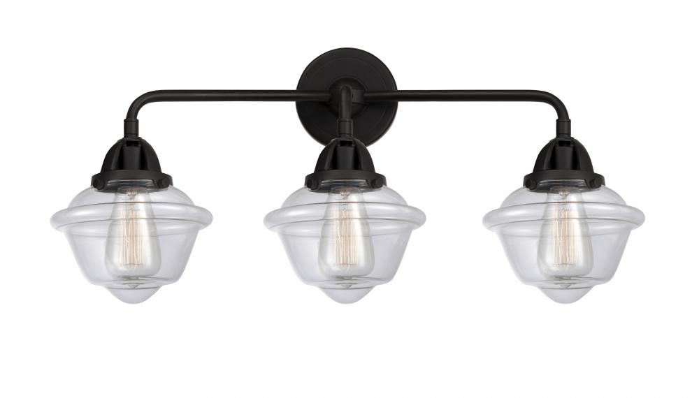 Oxford - 3 Light - 26 inch - Matte Black - Bath Vanity Light