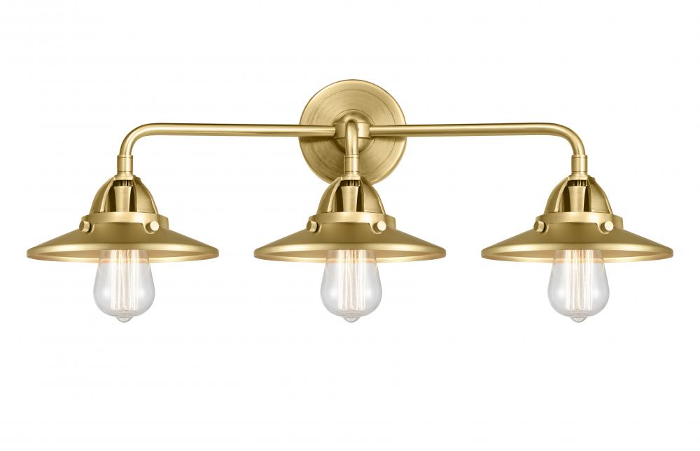 Railroad - 3 Light - 26 inch - Satin Gold - Bath Vanity Light