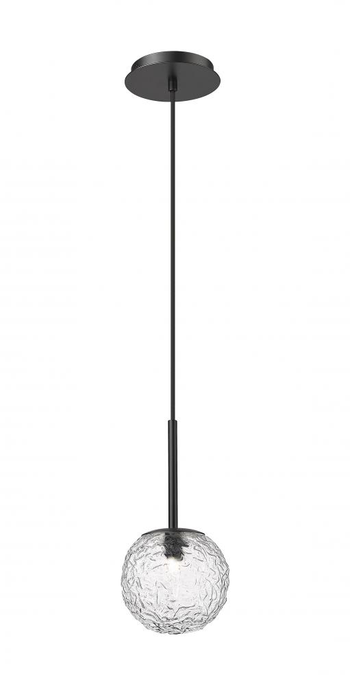 Barrington - 1 Light - 6 inch - Matte Black - Cord hung - Mini Pendant