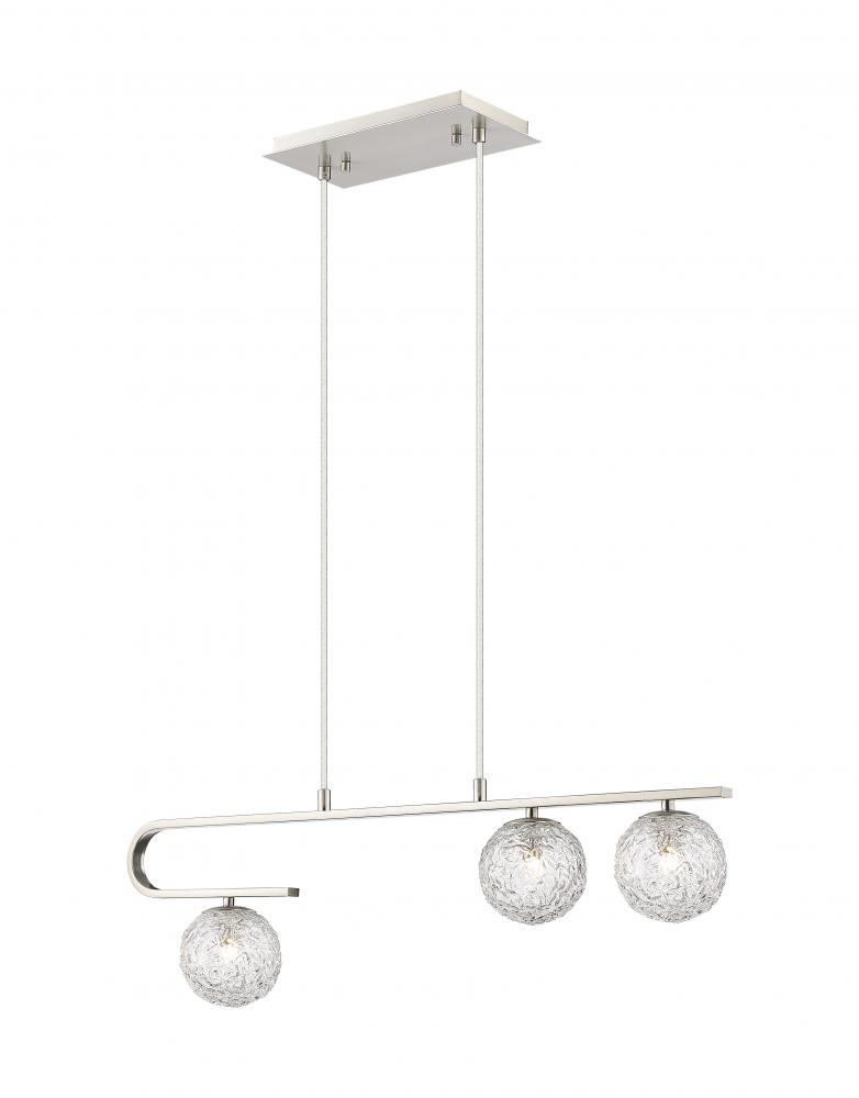 Barrington - 3 Light - 32 inch - Brushed Satin Nickel - Cord hung - Island Light