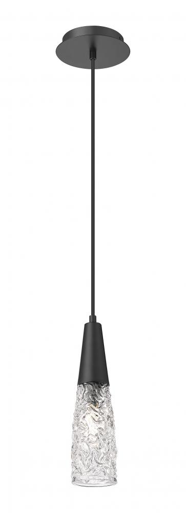 Amherst Brook - 1 Light - 3 inch - Matte Black - Cord Hung - Mini Pendant