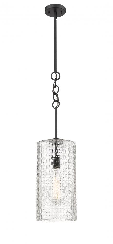 Wexford - 1 Light - 8 inch - Matte Black - Cord hung - Mini Pendant