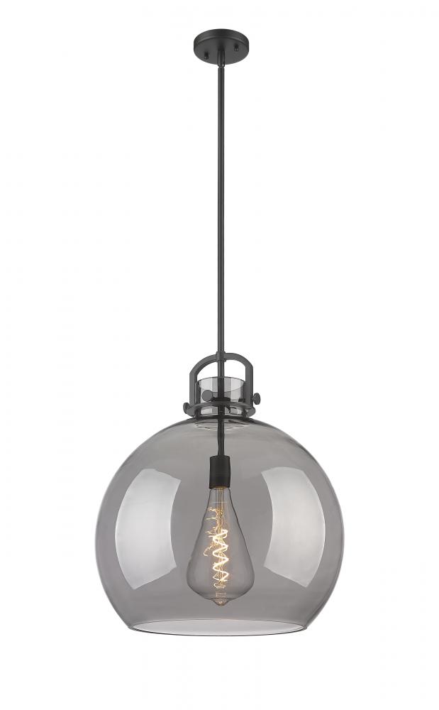 Newton Sphere - 1 Light - 18 inch - Matte Black - Pendant