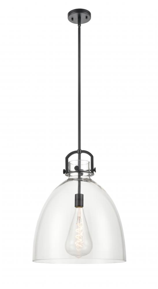 Newton Bell - 1 Light - 16 inch - Matte Black - Pendant