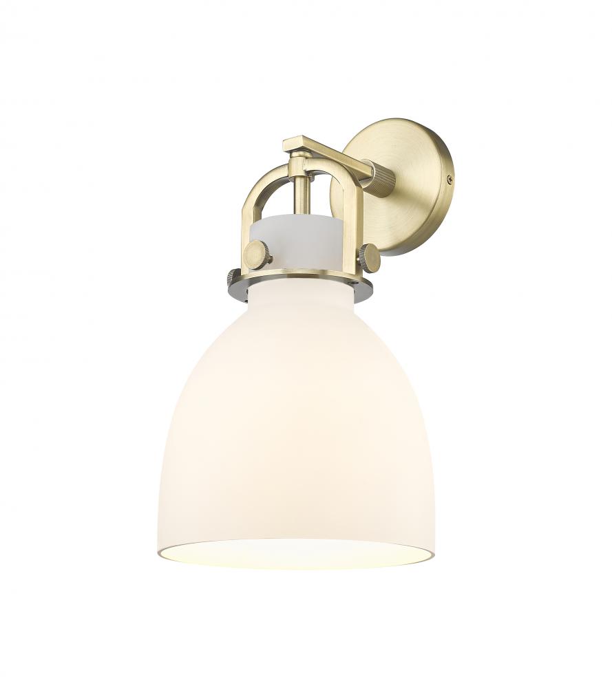 Newton Bell - 1 Light - 8 inch - Brushed Brass - Sconce