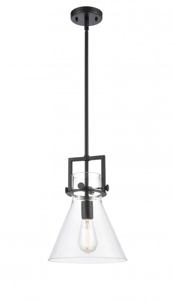 Newton Cone - 1 Light - 10 inch - Matte Black - Mini Pendant