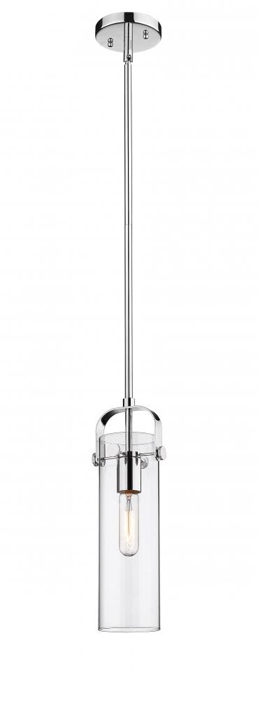 Pilaster II Cylinder - 1 Light - 12 inch Long Glass - Polished Chrome - Pendant