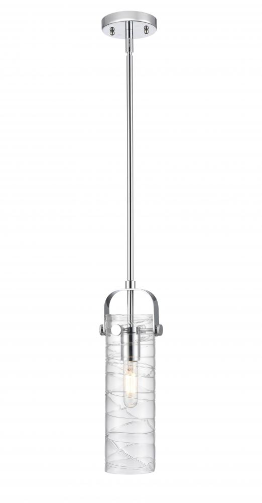 Pilaster II Cylinder - 1 Light - 12 inch Long Glass - Polished Chrome - Pendant