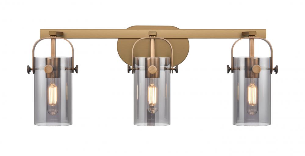 Pilaster II Cylinder - 3 Light - 25 inch - Brushed Brass - Bath Vanity Light