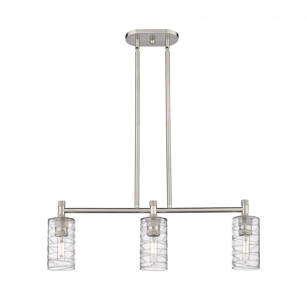 Crown Point - 3 Light - 31 inch - Satin Nickel - Island Light