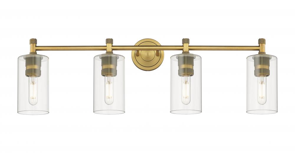 Crown Point - 4 Light - 34 inch - Brushed Brass - Bath Vanity Light