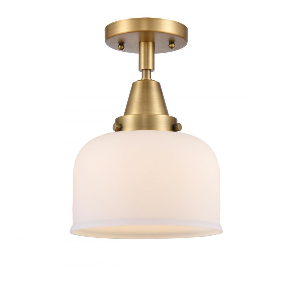 Bell - 1 Light - 8 inch - Brushed Brass - Flush Mount