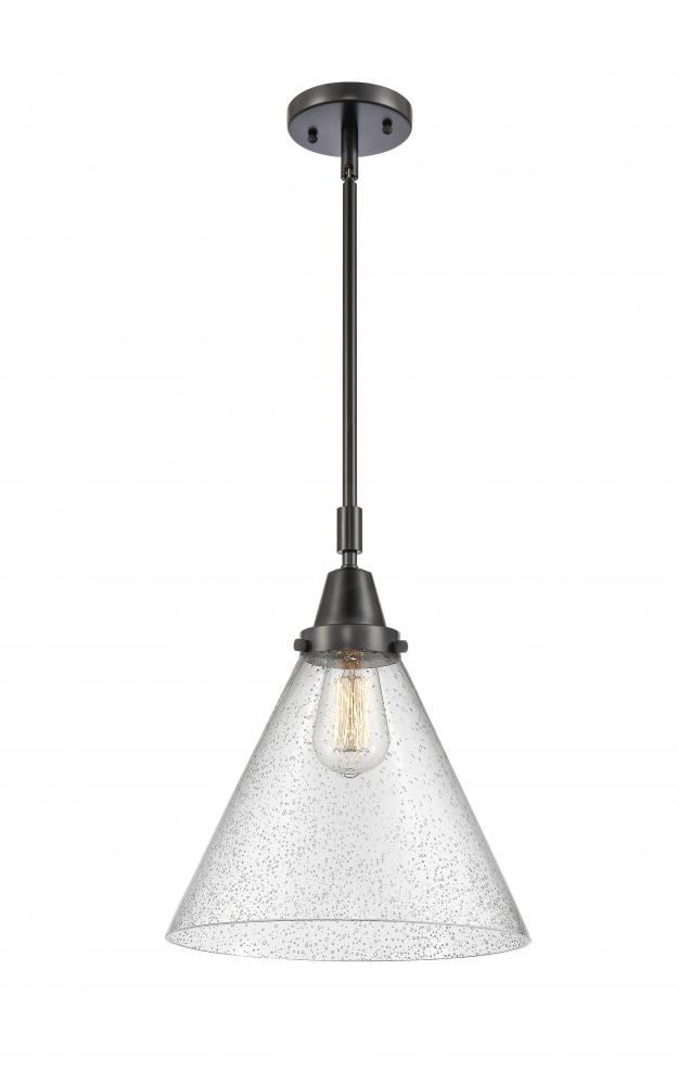 Cone - 1 Light - 12 inch - Matte Black - Mini Pendant