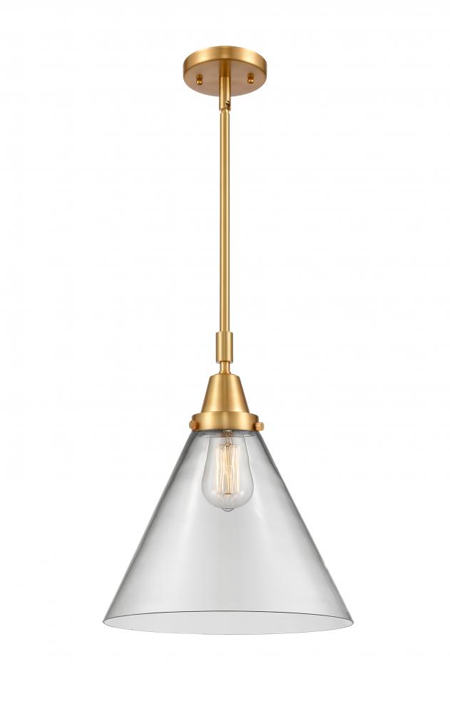 Cone - 1 Light - 12 inch - Satin Gold - Mini Pendant