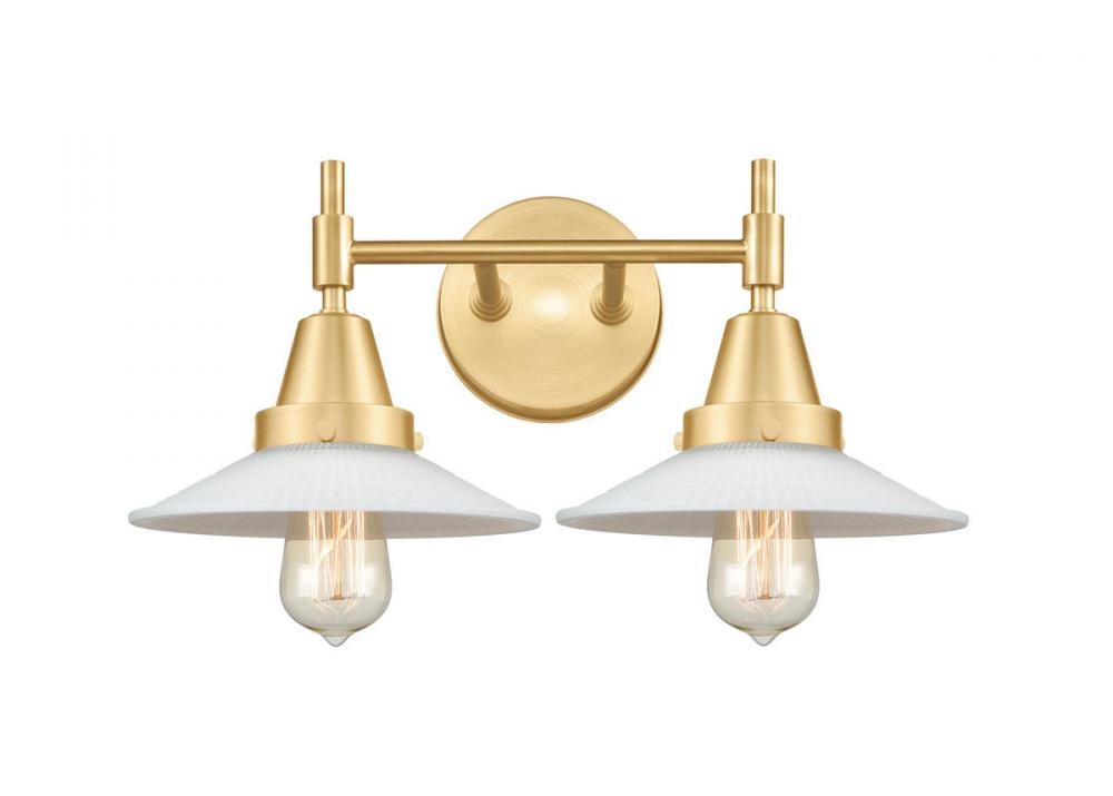 Halophane - 2 Light - 18 inch - Satin Gold - Bath Vanity Light