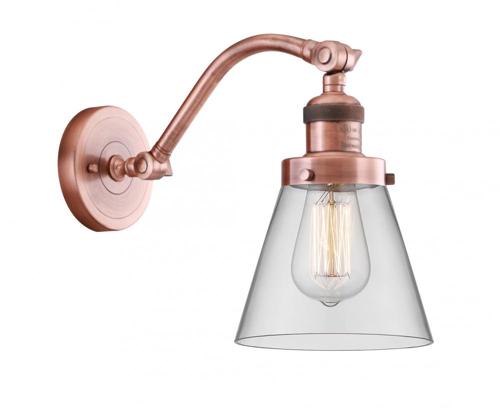 Cone - 1 Light - 7 inch - Antique Copper - Sconce