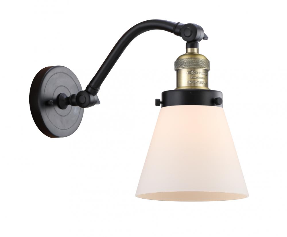 Cone - 1 Light - 7 inch - Black Antique Brass - Sconce