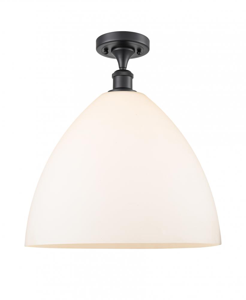 Bristol - 1 Light - 16 inch - Matte Black - Semi-Flush Mount