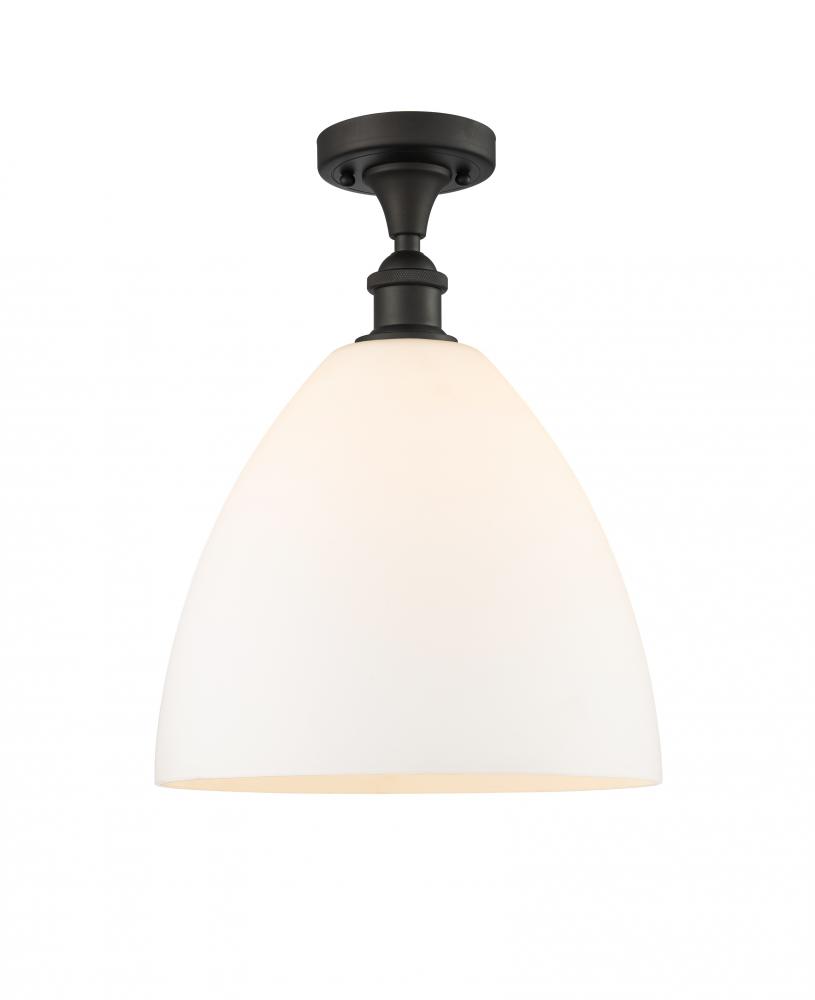 Bristol - 1 Light - 12 inch - Oil Rubbed Bronze - Semi-Flush Mount