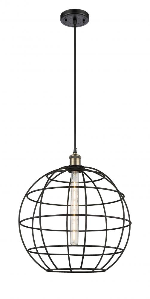 Lake Placid - 1 Light - 16 inch - Black Antique Brass - Mini Pendant