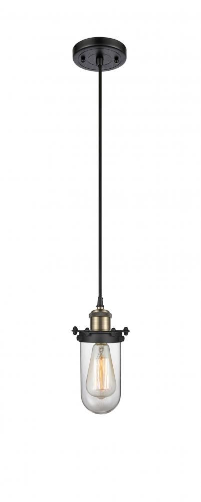 Kingsbury - 1 Light - 4 inch - Black Antique Brass - Cord hung - Mini Pendant