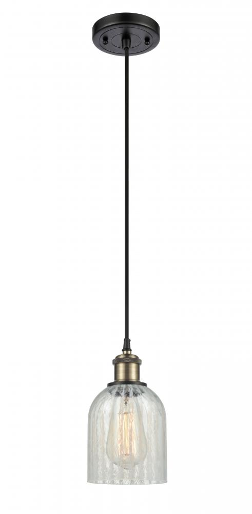 Caledonia - 1 Light - 5 inch - Black Antique Brass - Cord hung - Mini Pendant