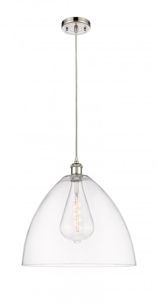 Bristol - 1 Light - 16 inch - Polished Nickel - Cord hung - Pendant