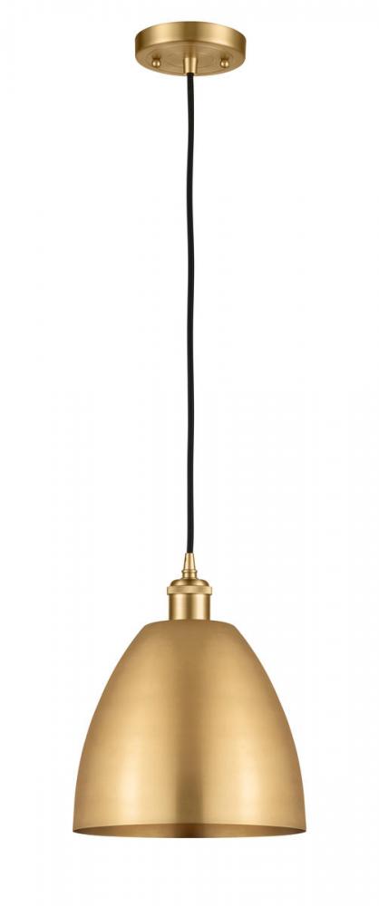 Bristol - 1 Light - 9 inch - Satin Gold - Cord hung - Mini Pendant