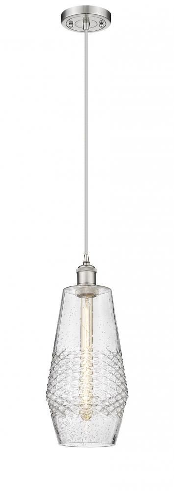 Windham - 1 Light - 7 inch - Brushed Satin Nickel - Cord hung - Mini Pendant