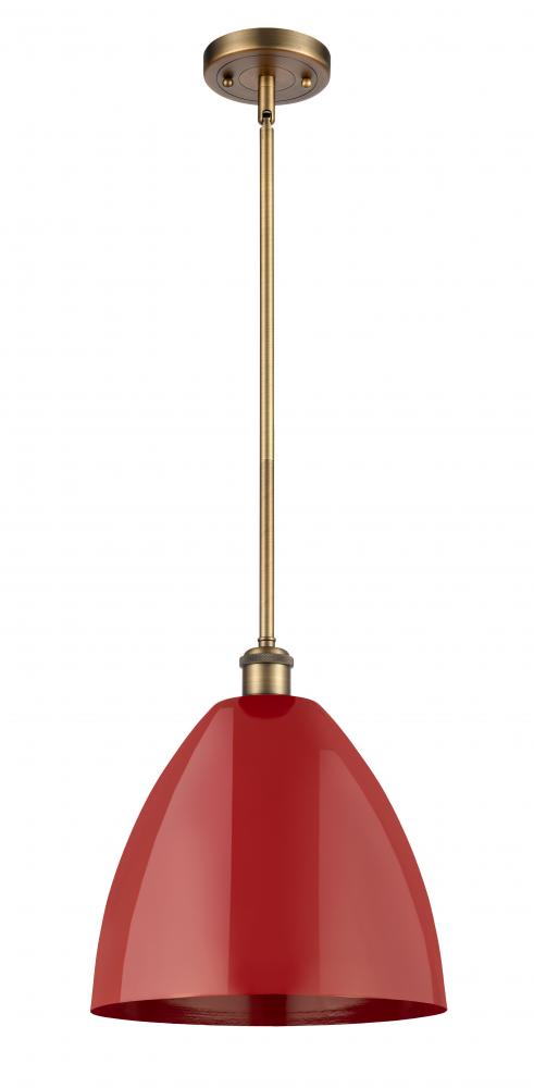 Plymouth - 1 Light - 12 inch - Brushed Brass - Pendant