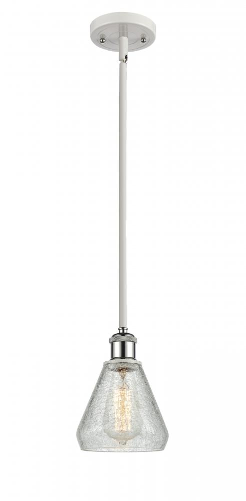 Conesus - 1 Light - 6 inch - White Polished Chrome - Mini Pendant