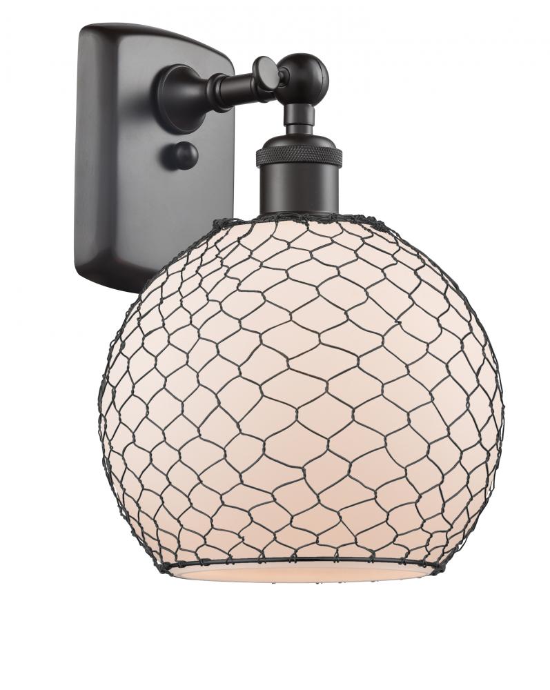 Farmhouse Chicken Wire - 1 Light - 8 inch - Oil Rubbed Bronze - Sconce